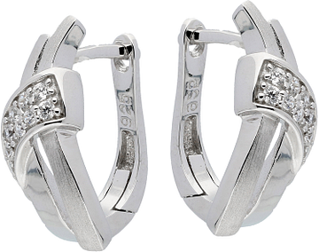 Silver Lining Klapoorringen Elegance CZ Zilver Rd 107.6155.00