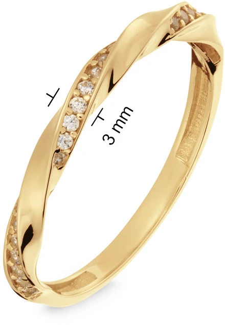 Glow Ring Twist CZ 585 214.2040 Glow Ring Twist CZ 585 214.2040