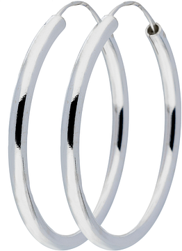 Silver Lining Oorringen Ronde Buis 3x40mm Zilver 107.0005.40