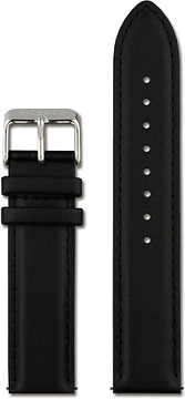 VICENSO LEATHER STRAP VIS008 BLACK/SILVER 20 MM