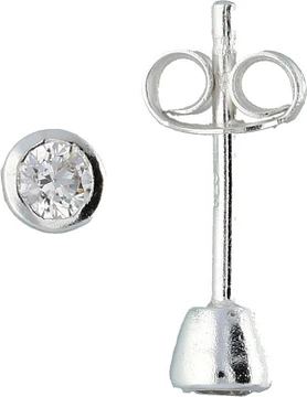 Zilverkleurig Lining Oorknopjes CZ 3mm Kast Zilver* 106.0270.03