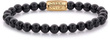 Rebel & Rose Black Velvet Gold - 6mm RR-60100-G
