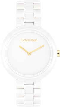 Calvin Klein Pure cera wit 34mm CK25100072