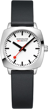 Mondaine MSL.31110.LBV Horloge - Leer - Zwart - 31x36,5mm