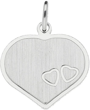 Zilverkleurig Lining Graveerplaatje Harten 18x18mm Zilver 142.0002.00