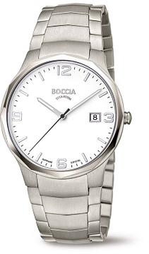 Boccia Titanium 3656-01 Heren Horloge 38mm
