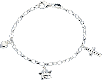 Lilly Kindbedelarmband HartEngelKruis 925 104.1975.16