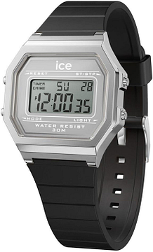 ICE watch digit retro - Metal silver mirror - Black  - Small 022735