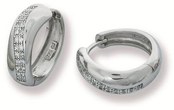 Silver Lining Klapoorringen Pave Rd Zilver CZ 107.5318.00