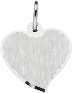 Zilverkleurig Lining Graveerplaatje met Hart 15x15mm Zilver 142.0001.00
