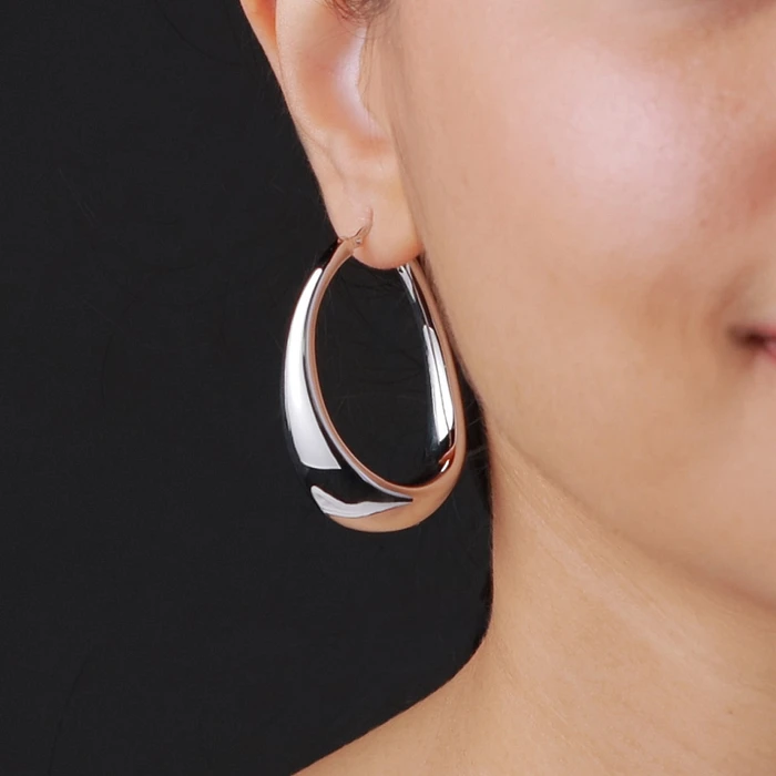 Glow Oorringen XL Chunky Chic - Elips 925RD 107.0676.00 Glow Oorringen XL Chunky Chic - Elips 925RD 107.0676.00