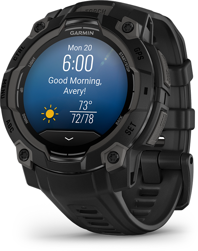 Garmin Instinct 3, 45mm,AMOLED, Black Bezel with Black Band 010