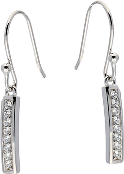 Silver Lining Oorhangers Balk Rd Zilver CZ 108.0645.00