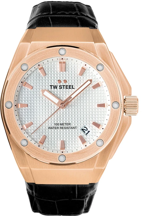 TW Steel TWCE4109 3H CEO Tech Rosé Steel Zwart Leer 44mm TW Steel TWCE4109 3H CEO Tech Rosé Steel Zwart Leer 44mm
