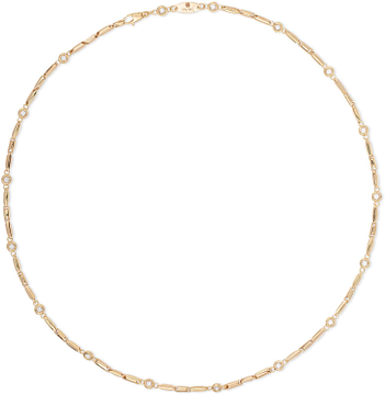 SWING JEWELS NOUVEAU 14 CT GOLD NECKLACE W. WH. CZ. CORR 01WHZ-45