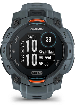 Garmin Instinct 3, 45mm, Solar, Spark Orange Bezel w/Twilight Band 010-02934-01