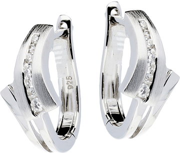 Silver Lining Klapoorringen Elegance CZ Zilver Rd 107.6178.00