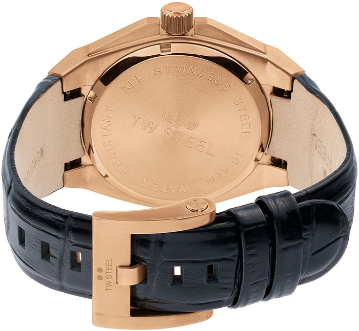 TW Steel TWCE4109 3H CEO Tech Rosé Steel Zwart Leer 44mm TW Steel TWCE4109 3H CEO Tech Rosé Steel Zwart Leer 44mm