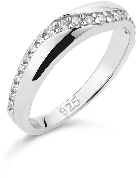 Glow Ring Sier Gerhodineerd CZ 925 114.0370 Glow Ring Sier Gerhodineerd CZ 925 114.0370