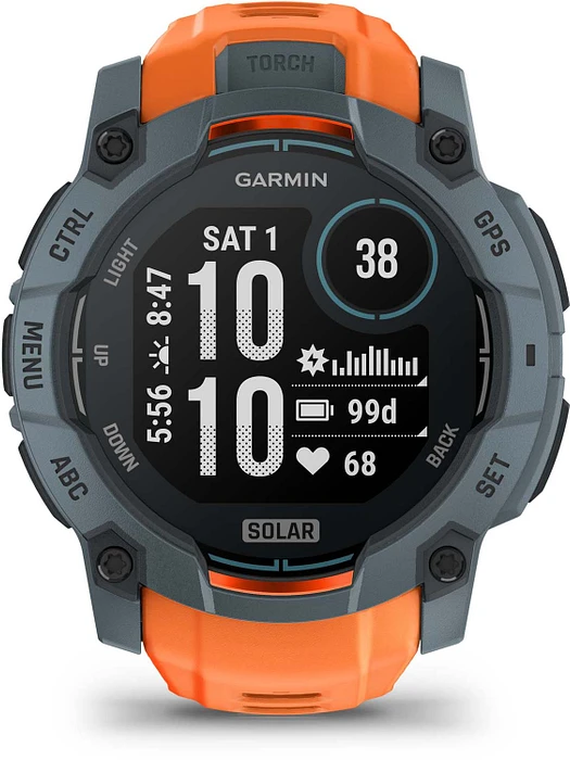 Garmin Instinct 3, 50mm, Solar, Spark Orange Bezel w/Spark Orange Band 010-02935-01 Garmin Instinct 3, 50mm, Solar, Spark Orange Bezel w/Spark Orange Band 010-02935-01