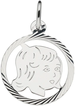 Zilverkleurig Lining Kinderkopje Meisje rand 19mm Zilver 141.0073.01