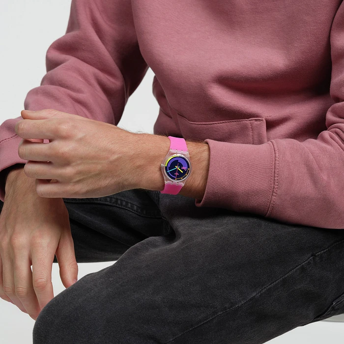 SWATCH NEON PINK PODIUM SO28K111 SWATCH NEON PINK PODIUM SO28K111