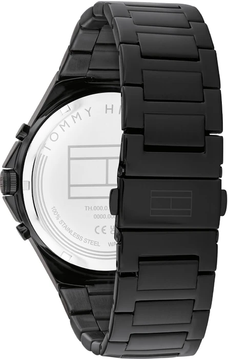 Tommy Hilfiger TH1792055 Horloge Heren Zwart 44mm Tommy Hilfiger TH1792055 Horloge Heren Zwart 44mm