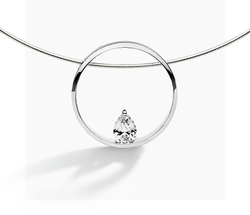 FJF JEWELLERY COLLIER PINE SILVER / WHITE FJF0010002SWH