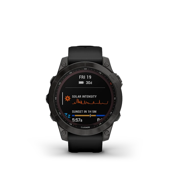 Garmin fēnix® 7 Sapphire Solar, Carbon Grey DLC titanium 010-02540-21 Garmin fēnix® 7 Sapphire Solar, Carbon Grey DLC titanium 010-02540-21