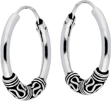 Silver Lining Oorringen Bali 18mm Zilver Ox* 107.0057.00