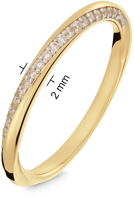 Glow Ring Simpel Twist CZ 585 214.2041 Glow Ring Simpel Twist CZ 585 214.2041