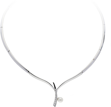 Silver Lining Choker Elegance CZ /Parel 925 Rd 103.6273.46