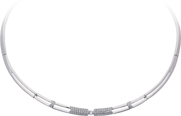 Silver Lining Choker Elegance Mat/Glans CZ 925 Rd 103.6282.43