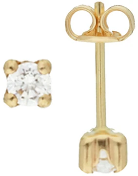 Glow Oorknopjes 5.0mm Zirkonia Goudkleurig 206.2018.05