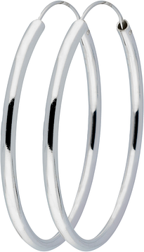 Silver Lining Oorringen Ronde Buis 3x50mm Zilver 107.0005.50