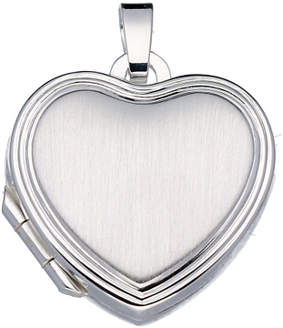 Silver Lining Medaillon Hart Bewerkt 19x18mm Zilver 145.0031.00