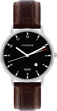 Vicenso Rome VI10018 Silver Black/Brown