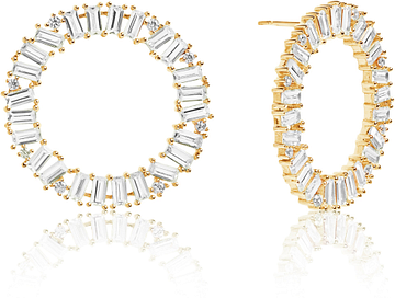 Sif Jakobs ANTELLA CIRCOLO GRANDE EARRINGS SJ-E0325-CZ-YG