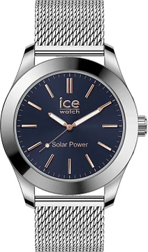 Ice Watch ICE steel - Silver Dark Blue - Medium - SOLAR 3H 023794 