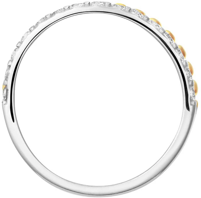 Glow Ring Dubbelband Gerhodineerd CZ 925 114.0375 Glow Ring Dubbelband Gerhodineerd CZ 925 114.0375