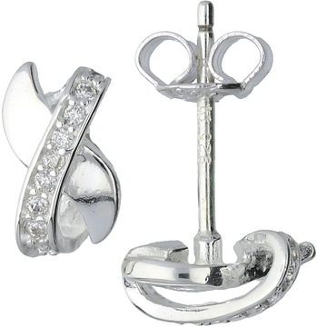 Silver Lining Oorknopjes Fantasie CZ Zilver Rd 106.0856.00