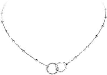 Silver Lining Balletjes collier 2cirkels 925 rod 102.2105.45