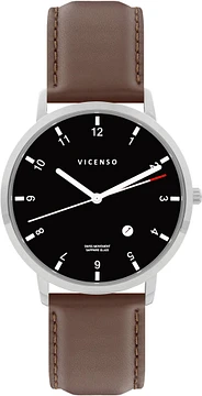 Vicenso Rome VI10020 Silver Black/Brown