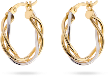 SWING JEWELS SWIRL 14 CT BICOLOR GOLD EARRING 01.3033.12.04