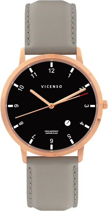 Vicenso Rome VI10012 Rose doré Noir/Gris Vicenso Rome VI10012 Rose doré Noir/Gris