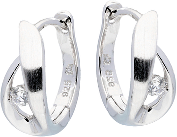 Silver Lining Klapoorringen Fantasie CZ Zilver 107.6305.00