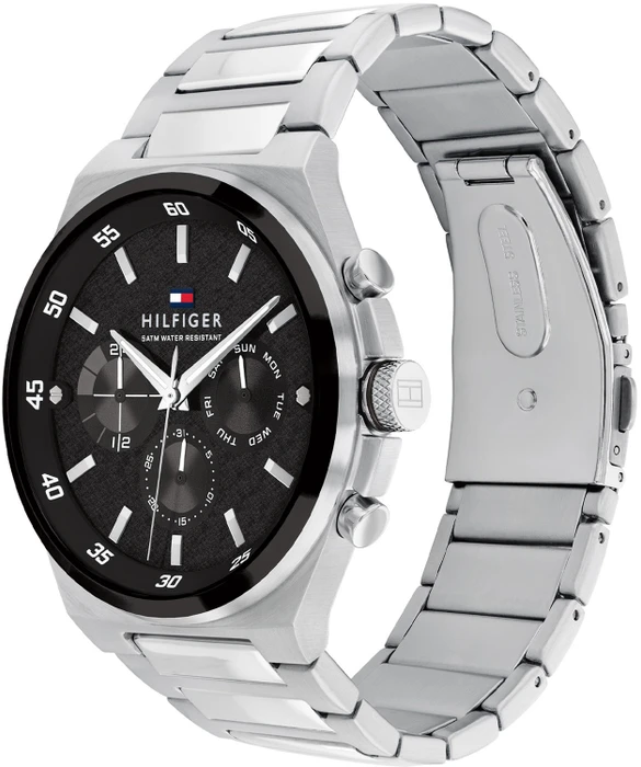 Tommy Hilfiger TH1792087 Horloge Heren Zilverkleurig 46mm Tommy Hilfiger TH1792087 Horloge Heren Zilverkleurig 46mm