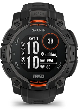 Garmin Instinct 3, 45mm, Solar, Black Bezel with Black Band 010-02934-00