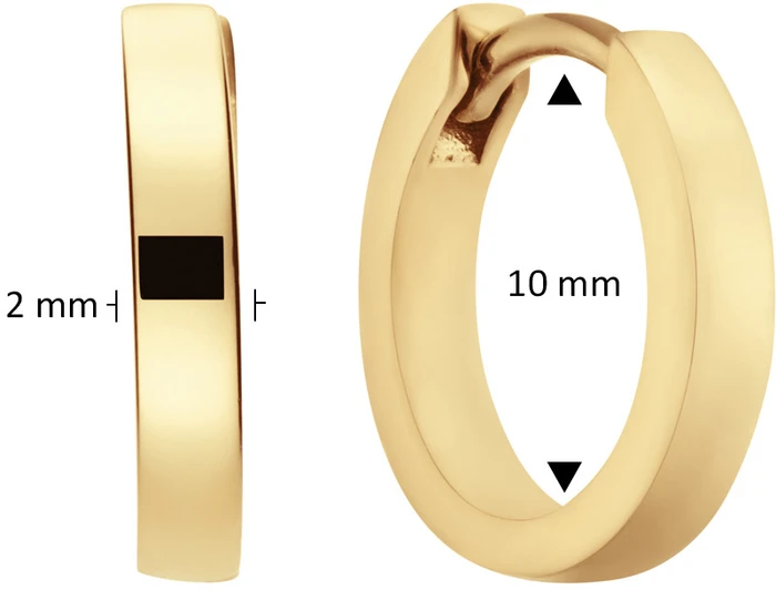 Glow Klapoorringen gl 10x2,6mm YP 925 107.8516.10 Glow Klapoorringen gl 10x2,6mm YP 925 107.8516.10