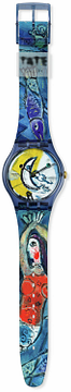 Swatch CHAGALL'S BLUE CIRCUS SUOZ365